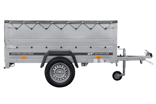 Remorque neuve 200x106 avec bâche plate, rehausses de ridelles et roue jockey - Garden Trailer 200 KIPP