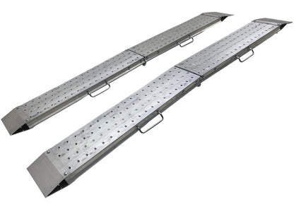 Jeu de rampes aluminium pliantes 1100kg 2440x240mm largeur utile 220mm MW Tools - 9