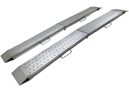 Jeu de rampes aluminium pliantes 1100kg 2440x240mm largeur utile 220mm MW Tools - 1