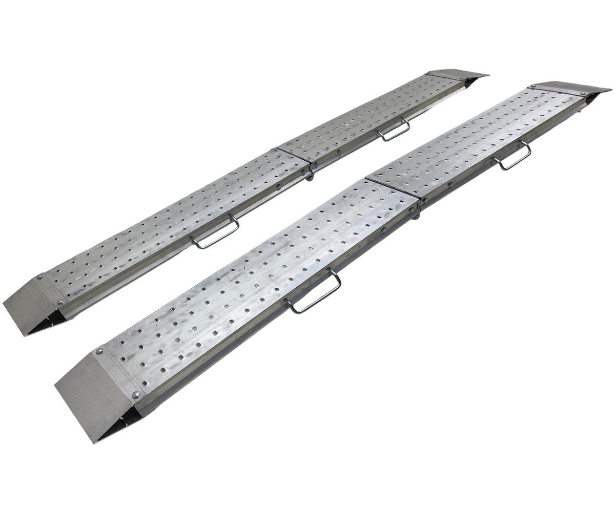 Jeu de rampes aluminium pliantes 1100kg 2440x240mm largeur utile 220mm MW Tools