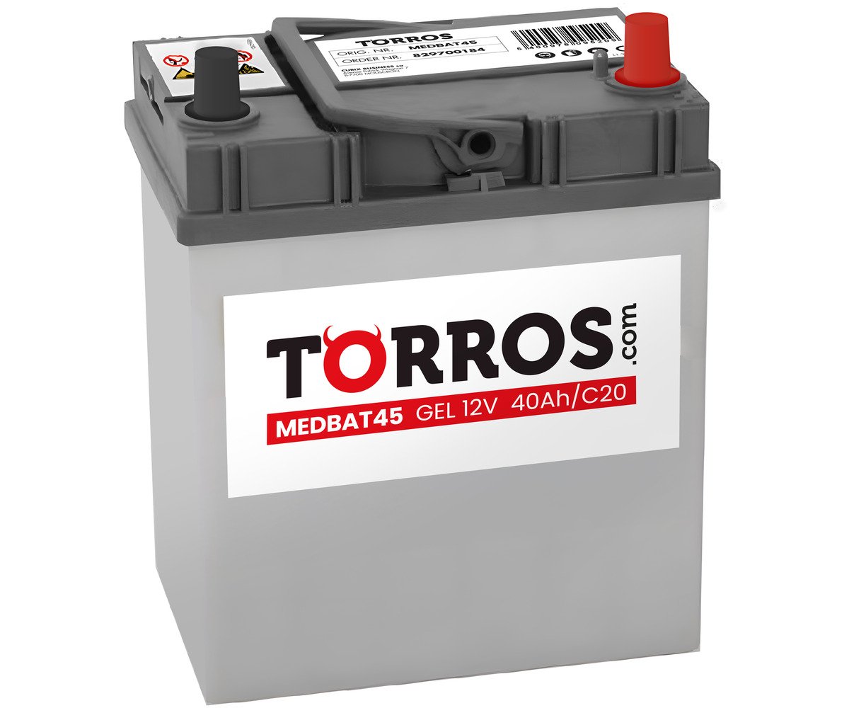 Batterie au gel 12V 40Ah pour la remorque hydraulique AHR1400H Torros