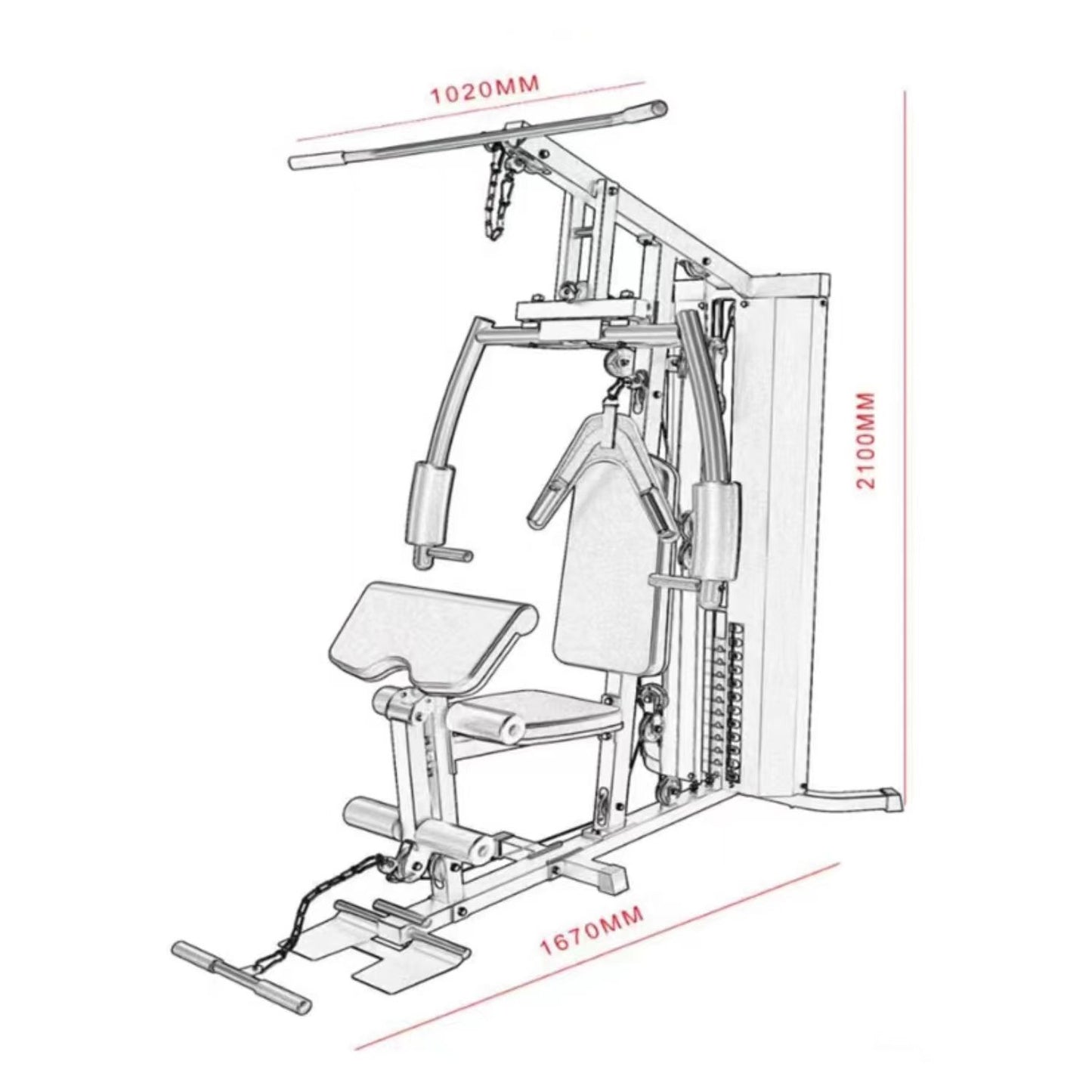 Multi Station Home Gym Valhalla Odin 100kg