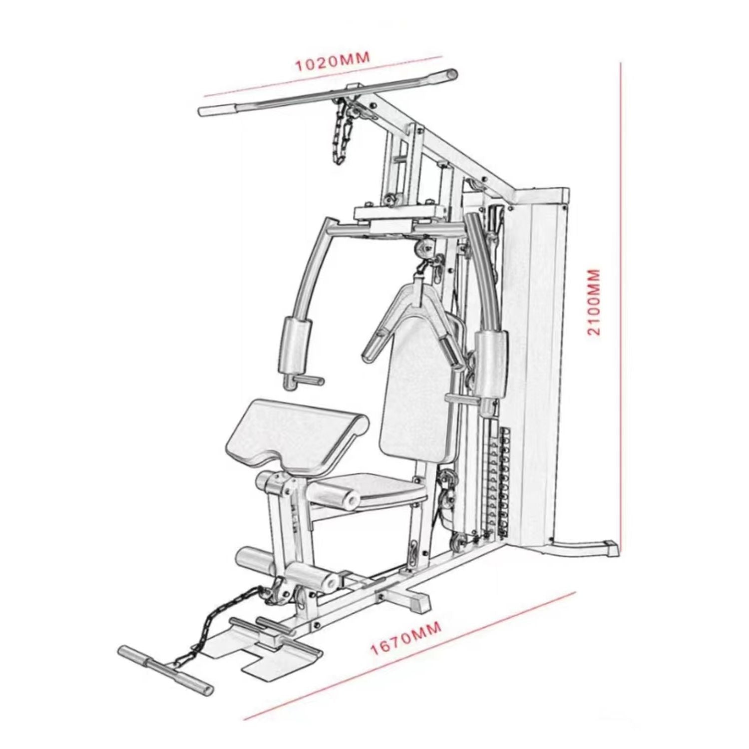 Multi Station Home Gym Valhalla Odin 100kg
