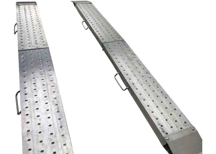 Jeu de rampes aluminium pliantes 1100kg 2440x240mm largeur utile 220mm MW Tools - 6