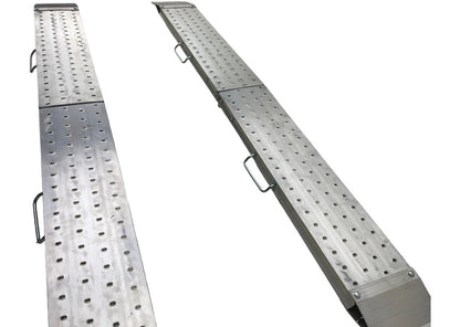 Jeu de rampes aluminium pliantes 1100kg 2440x240mm largeur utile 220mm MW Tools - 6