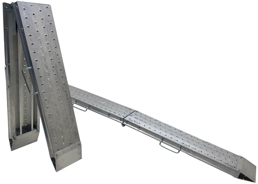 Jeu de rampes aluminium pliantes 1100kg 2440x240mm largeur utile 220mm MW Tools - 2