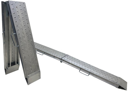 Jeu de rampes aluminium pliantes 1100kg 2440x240mm largeur utile 220mm MW Tools - 2