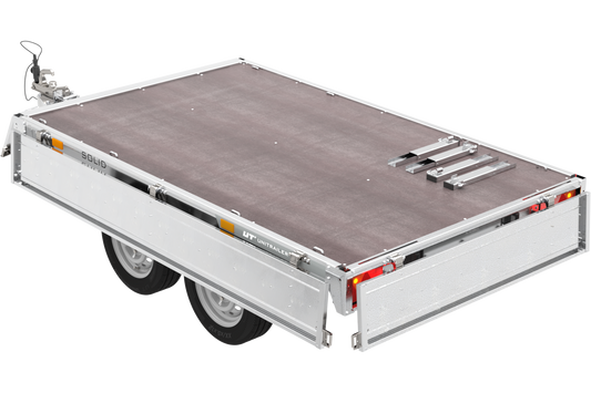 remorque deux essieux 254×151 avec roues unitrailer solid 250/2 dmc 750 kg