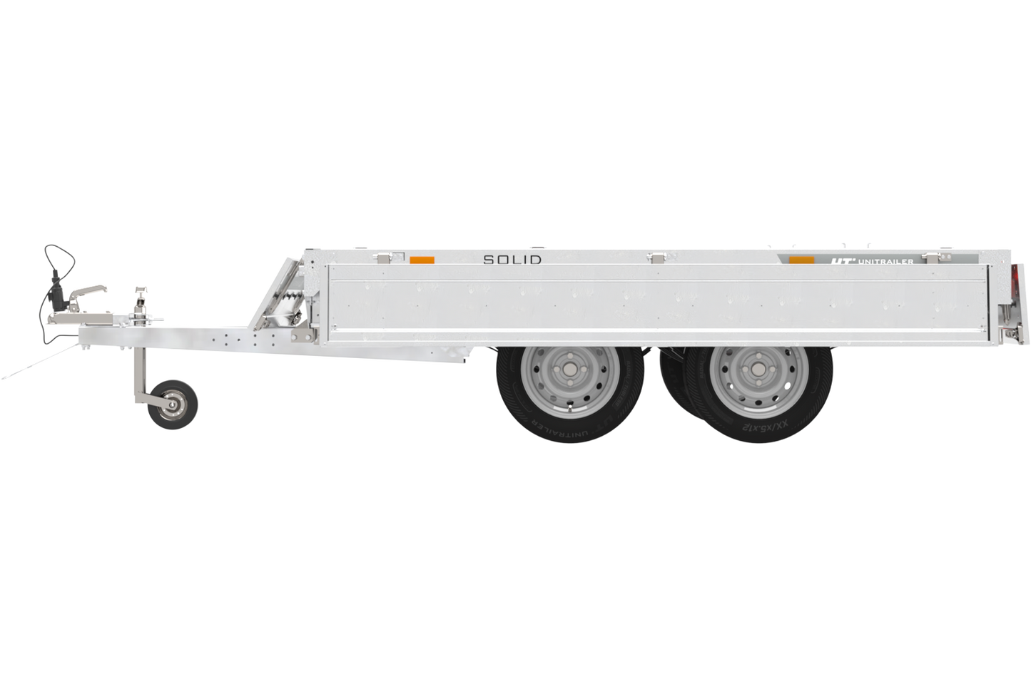 remorque deux essieux 254×151 avec roues unitrailer solid 250/2 dmc 750 kg – Image 4
