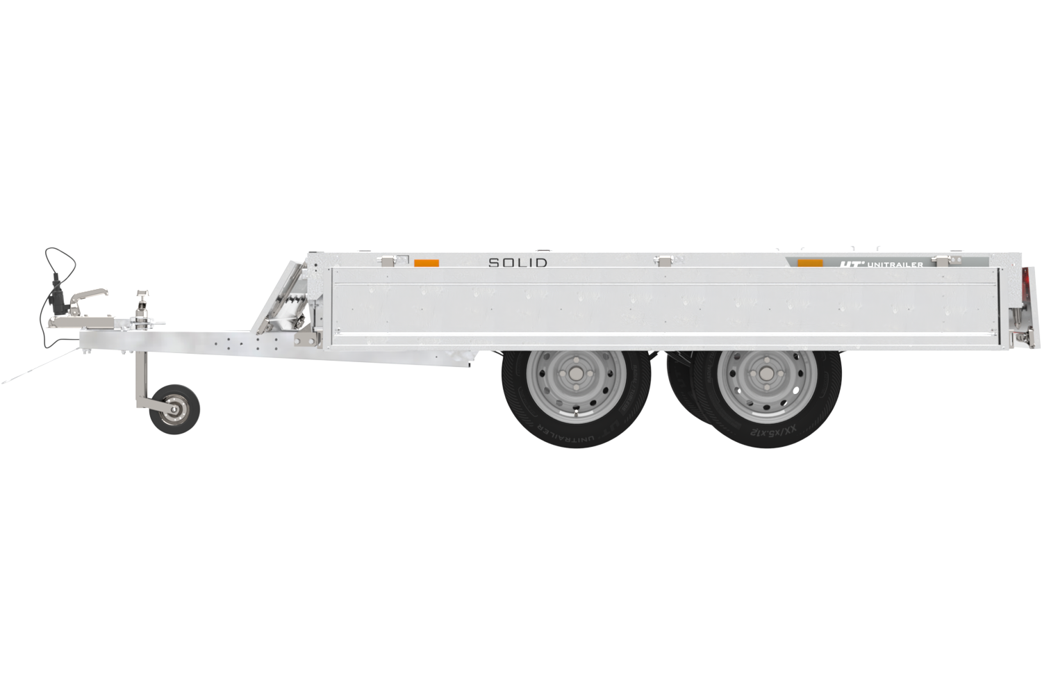 remorque deux essieux 254×151 avec roues unitrailer solid 250/2 dmc 750 kg – Image 4