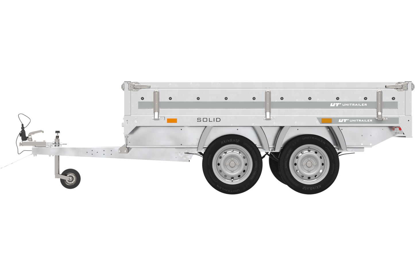 remorque deux essieux 254×151 avec roues unitrailer solid 250/2 dmc 750 kg – Image 5