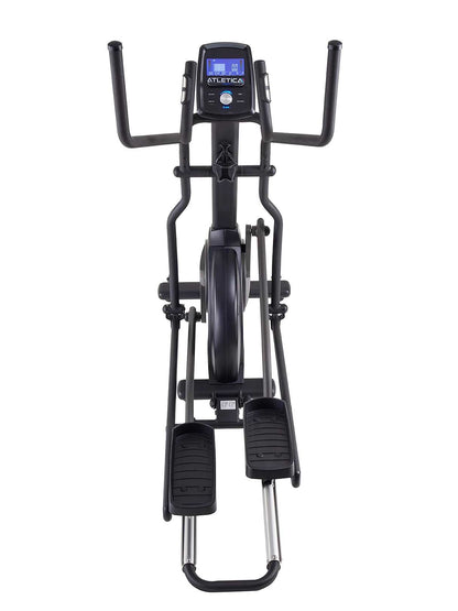 Vélo elliptique Crossfold avec écran, pédales, poignées et construction de cadre noir