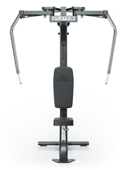 Machine Mantis Butterfly ATLETICA – vue frontale en position Butterfly avec bras ouverts