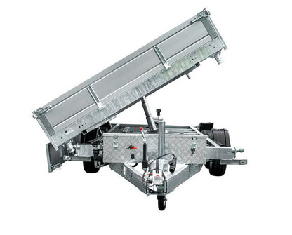 REMORQUE BENNE HYDRAULIQUE 3 ESSIEUX 400×200 UNITRAILER TASKER 400/3C 3500 KG