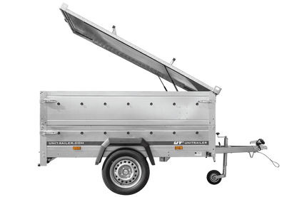 Remorque légère 200x125 UNITRAILER GARDEN 201 KIPP avec côtés BIS et couverture en aluminium