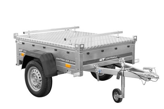 Remorque simple essieu 750 kg PTAC 150x106 Garden Trailer 150 KIPP avec capot aluminium