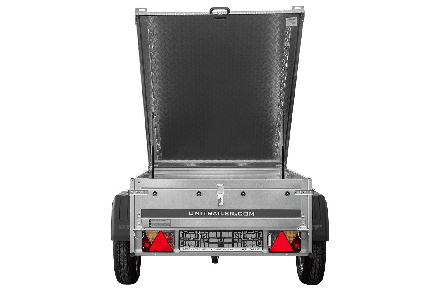 Remorque simple essieu 750 kg PTAC 150x106 Garden Trailer 150 KIPP avec capot aluminium