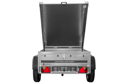 Remorque simple essieu 750 kg PTAC 150x106 Garden Trailer 150 KIPP avec capot aluminium