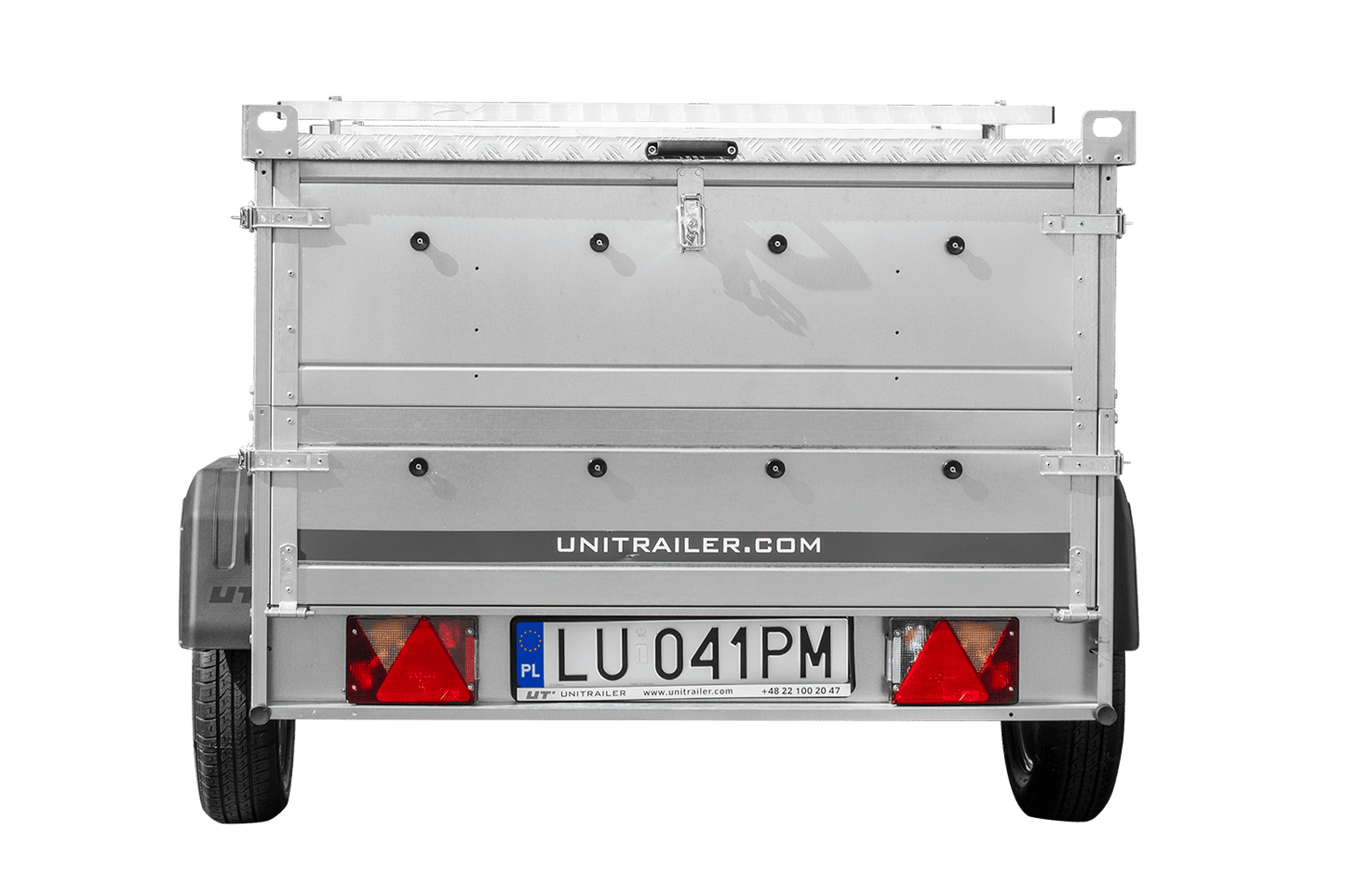 Remorque légère 200x125 UNITRAILER GARDEN 201 KIPP avec côtés BIS et couverture en aluminium