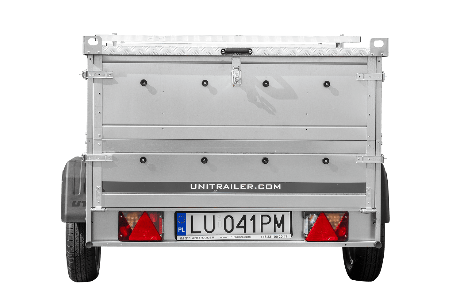 Remorque légère 200x125 UNITRAILER GARDEN 201 KIPP avec côtés BIS et couverture en aluminium