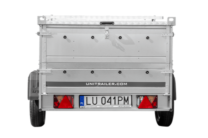 Remorque légère 200x125 UNITRAILER GARDEN 201 KIPP avec côtés BIS et couverture en aluminium