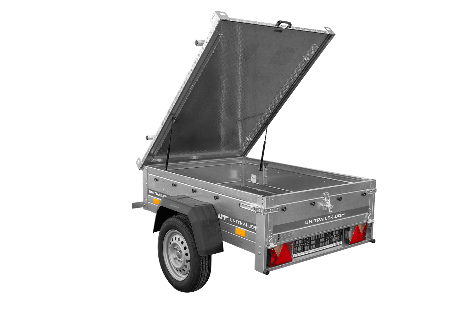 Remorque simple essieu 750 kg PTAC 150x106 Garden Trailer 150 KIPP avec capot aluminium