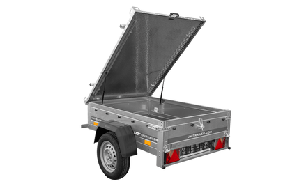 Remorque simple essieu 750 kg PTAC 150x106 Garden Trailer 150 KIPP avec capot aluminium