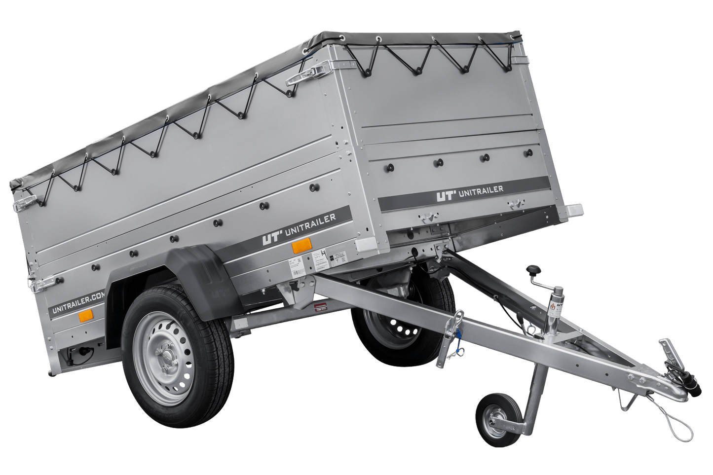 Remorque neuve 200x106 avec bâche plate, rehausses de ridelles et roue jockey - Garden Trailer 200 KIPP