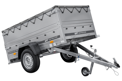 Remorque neuve 200x106 avec bâche plate, rehausses de ridelles et roue jockey - Garden Trailer 200 KIPP