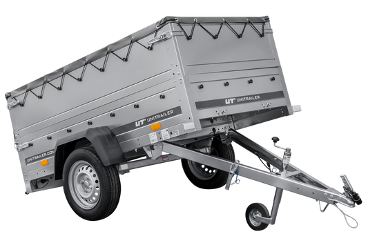 Remorque neuve 200x106 avec bâche plate, rehausses de ridelles et roue jockey - Garden Trailer 200 KIPP