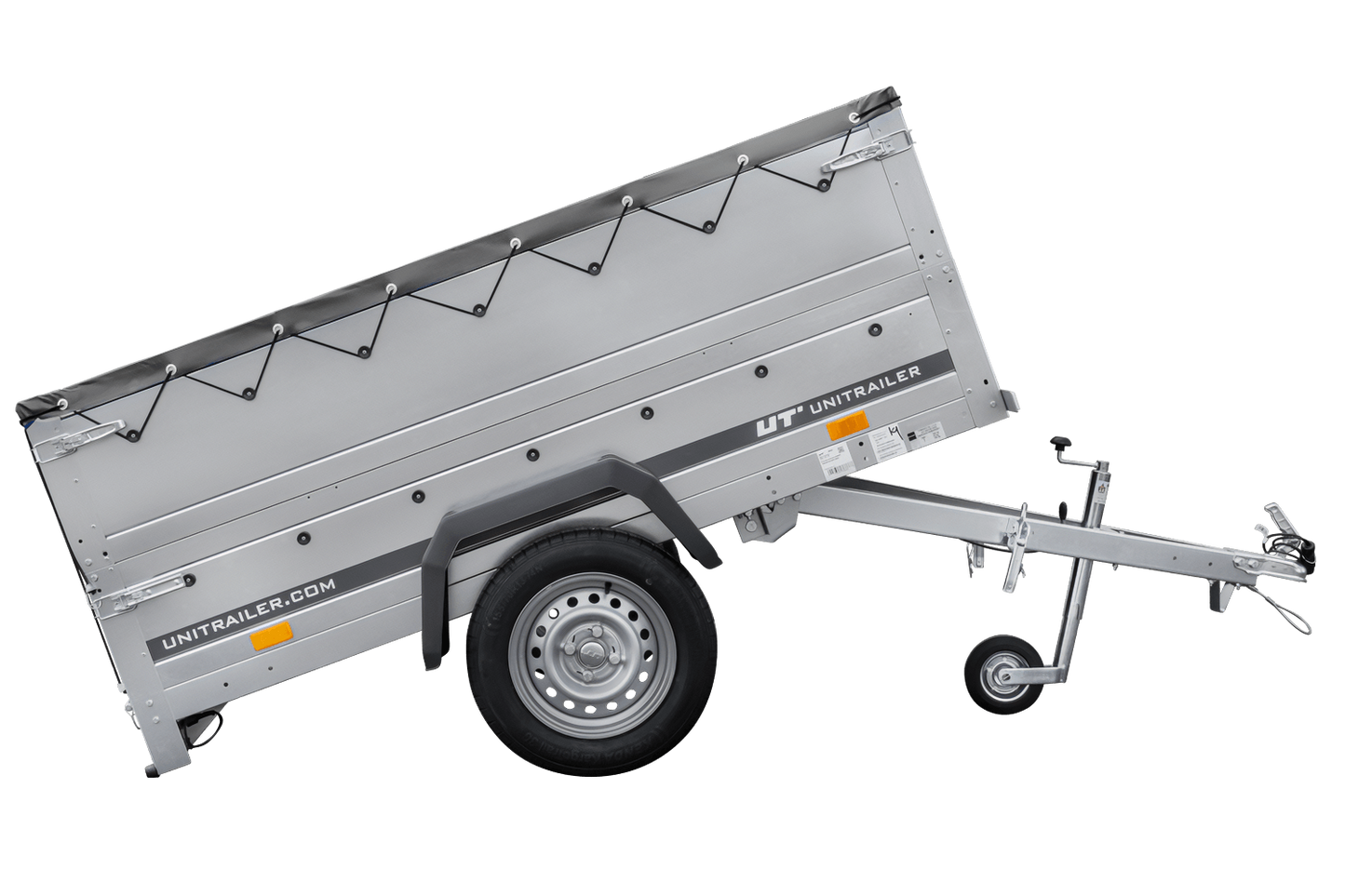 Remorque neuve 200x106 avec bâche plate, rehausses de ridelles et roue jockey - Garden Trailer 200 KIPP