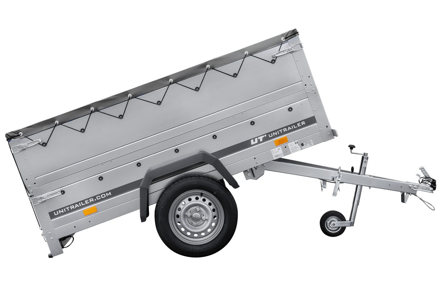 Remorque neuve 200x106 avec bâche plate, rehausses de ridelles et roue jockey - Garden Trailer 200 KIPP