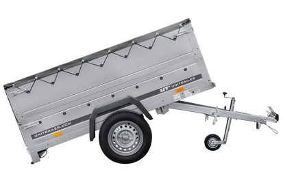 Remorque neuve 200x106 avec bâche plate, rehausses de ridelles et roue jockey - Garden Trailer 200 KIPP