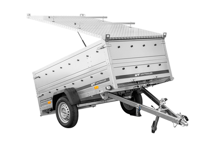 Remorque un essieu 230x125 UNITRAILER GARDEN 230 KIPP avec côtés BIS et couverture en aluminium