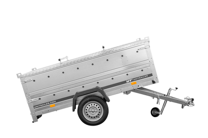 Remorque un essieu 230x125 UNITRAILER GARDEN 230 KIPP avec côtés BIS et couverture en aluminium