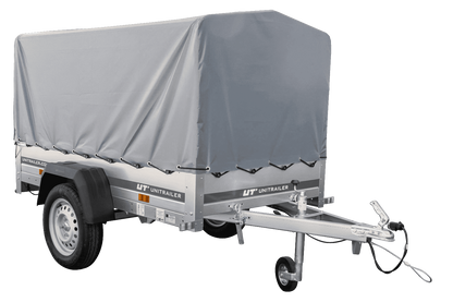 Remorque automobile Garden Trailer 200 KIPP 200 x 106 cm avec bâche haute, arceau et roue jockey PTAC 500 kg