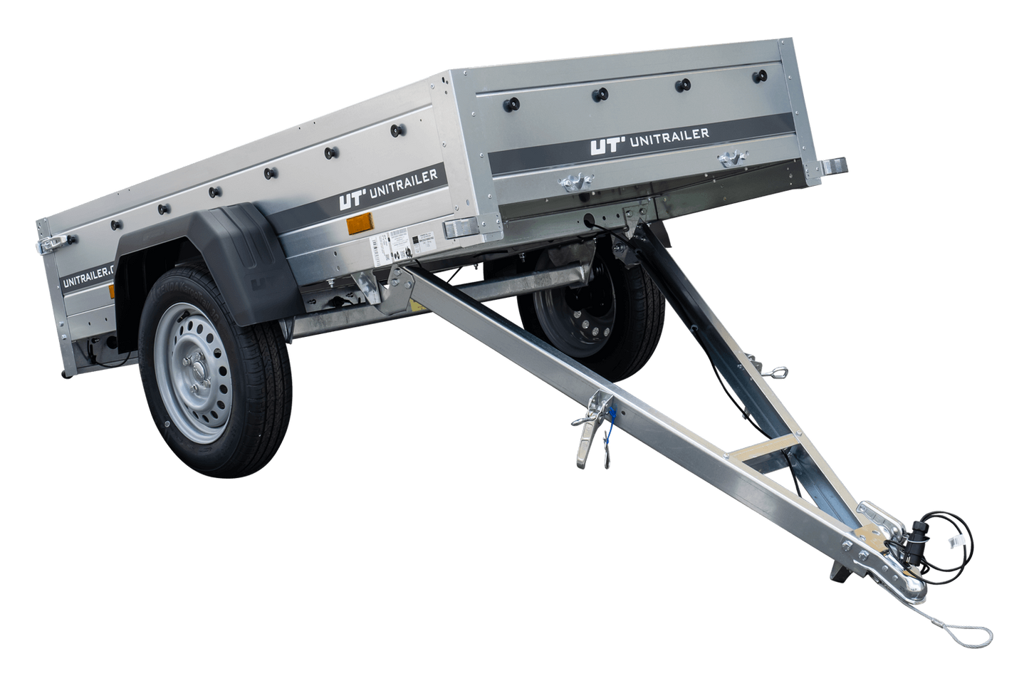 Remorque neuve 200x106 avec bâche plate, rehausses de ridelles et roue jockey - Garden Trailer 200 KIPP