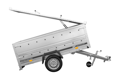 Remorque un essieu 230x125 UNITRAILER GARDEN 230 KIPP avec côtés BIS et couverture en aluminium