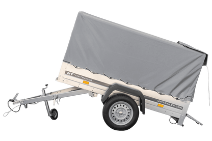 Remorque automobile Garden Trailer 200 KIPP 200 x 106 cm avec bâche haute, arceau et roue jockey PTAC 500 kg