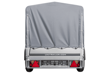 Remorque automobile Garden Trailer 200 KIPP 200 x 106 cm avec bâche haute, arceau et roue jockey PTAC 500 kg