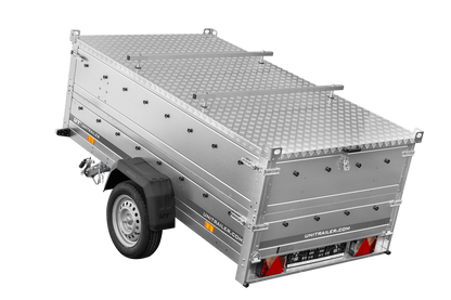 Remorque un essieu 230x125 UNITRAILER GARDEN 230 KIPP avec côtés BIS et couverture en aluminium