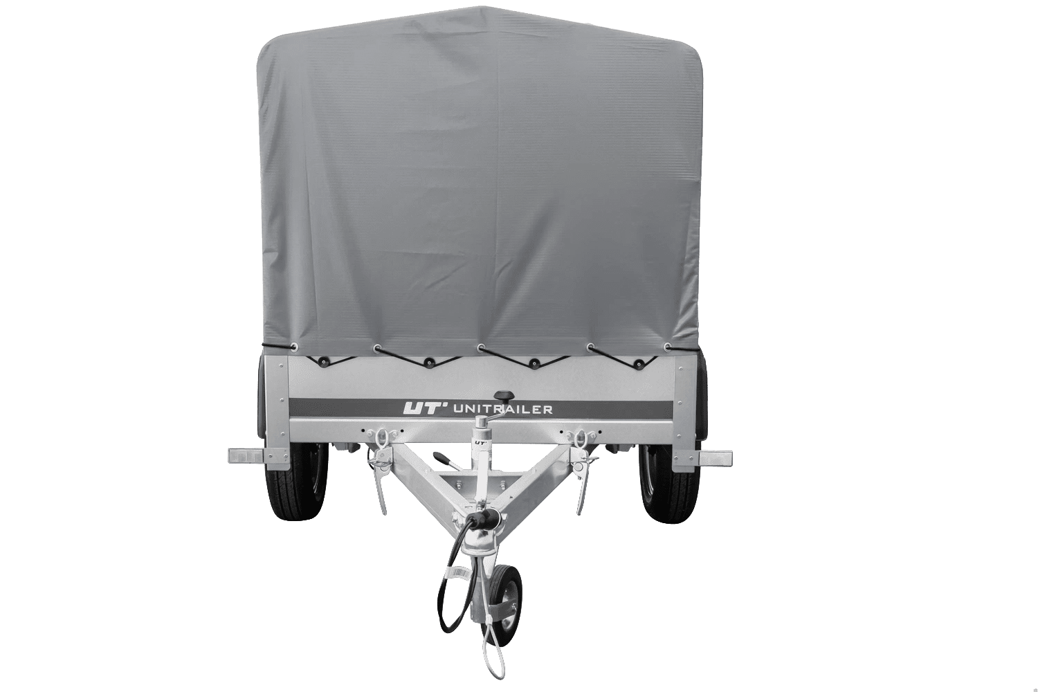 Remorque automobile Garden Trailer 200 KIPP 200 x 106 cm avec bâche haute, arceau et roue jockey PTAC 500 kg