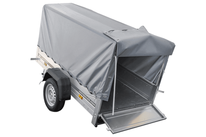 Remorque automobile Garden Trailer 200 KIPP 200 x 106 cm avec bâche haute, arceau et roue jockey PTAC 500 kg
