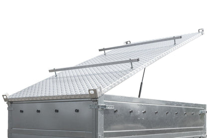 Remorque un essieu 230x125 UNITRAILER GARDEN 230 KIPP avec côtés BIS et couverture en aluminium