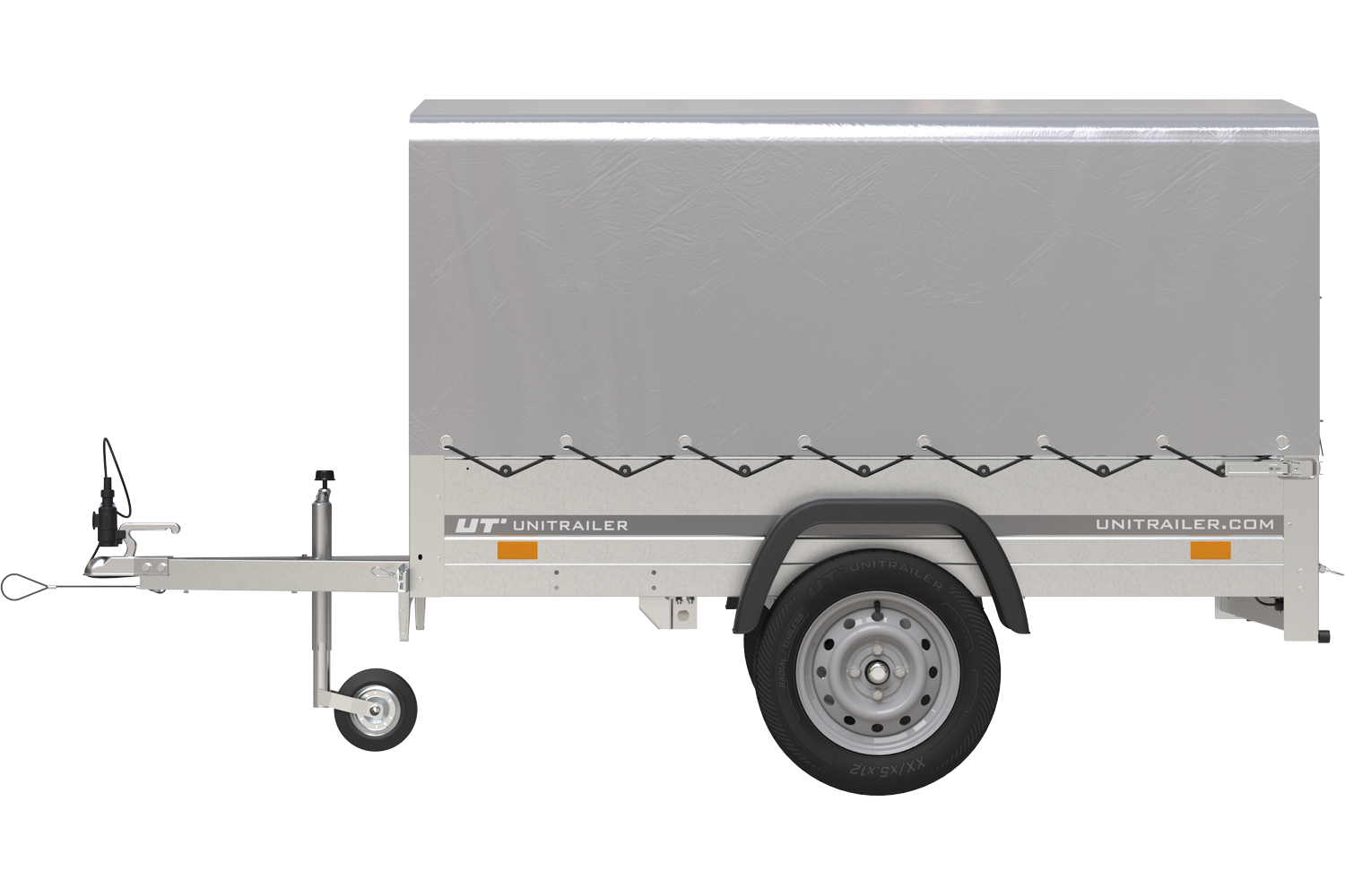 Remorque 750 kg 200 x 125 avec bâche haute et arceau Garden Trailer 201 KIPP