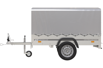 Remorque 750 kg 200 x 125 avec bâche haute et arceau Garden Trailer 201 KIPP