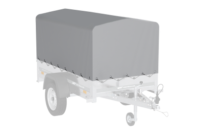 Remorque automobile Garden Trailer 200 KIPP 200 x 106 cm avec bâche haute, arceau et roue jockey PTAC 500 kg