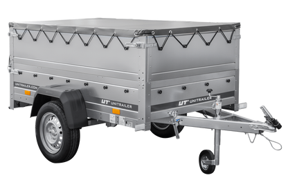 Remorque neuve 200x106 avec bâche plate, rehausses de ridelles et roue jockey - Garden Trailer 200 KIPP