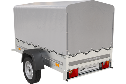 Remorque 750 kg 200 x 125 avec bâche haute et arceau Garden Trailer 201 KIPP