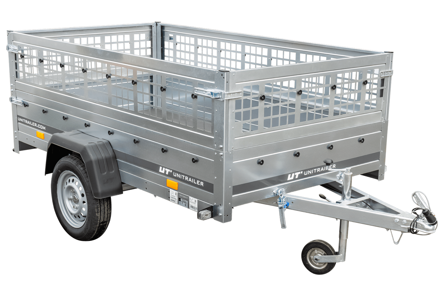 Unitrailer GARDEN TRAILER 230 KIPP (NEW) remorque voiture avec roue jockey et côtés grillagés